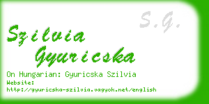 szilvia gyuricska business card